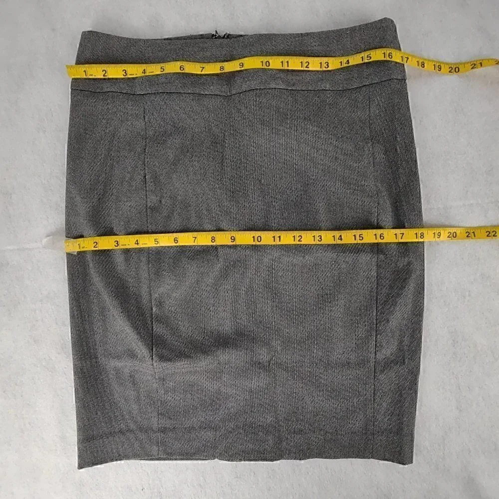 APT. 9 Women's The Torie Gray Pencil Back Zip Midi Skirt. Size 10 - Picture 7 of 11